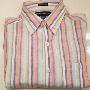 Linen Multi Color Striped Shirt